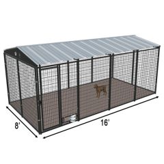 8' X 16' Ultimate Yard Boss Dog Kennel (Powder-Coated)