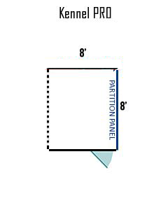 8' X 8' Multiple PRO Full Stall Dog Kennels ADDITIONAL STALLS