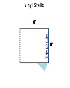  8' X 8' Multiple Vinyl Full Stall Dog Kennels ADDITIONAL STALLS