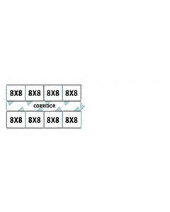 8' X 8' Multiple Vinyl Enclosed Corridor Dog Kennels x4