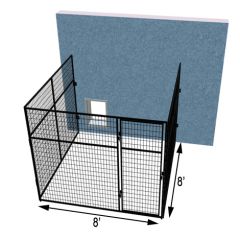 8' X 8' Three Sided 7' Tall Wire Dog Kennel 