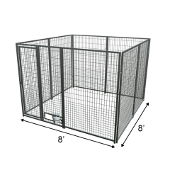 8' X 8' Basic PRO Boss Dog Kennel (Galvanized)
