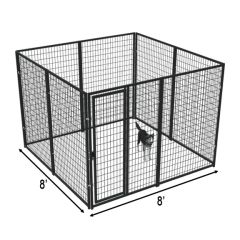 8' X 8' Basic Yard Boss Dog Kennel (Powder-Coated)