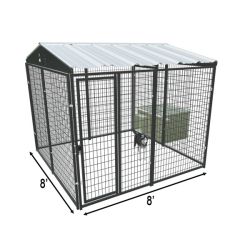 8' X 8' Yard Boss Condo Dog Kennel & Cube Dog House (Complete)