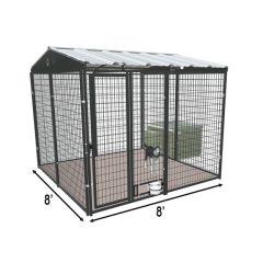 8' X 8' Yard Boss Condo Dog Kennel & Cube Dog House (Ultimate)