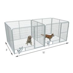  8' X 8' Multiple PRO Full Stall Dog Kennels x2