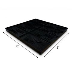 8' X 8' Quick N' Clean Modular Plastic Drain Deck 
