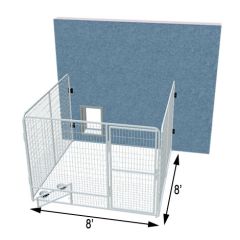 8' X 8' Three Sided PRO Dog Kennel 