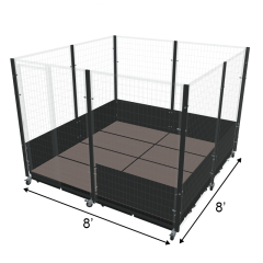 8' X 8' Quick N Clean Modular Drain Deck Kennel Insert Kit (Kennel Not Included)