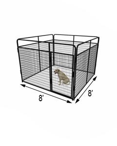 8' X 8' Basic Standard Dog Kennel (Powder-Coated)