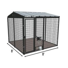 8' X 8' Ultimate Yard Boss Dog Kennel (Powder-Coated)