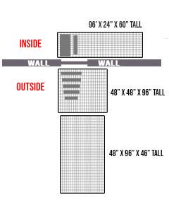 96" X 24" X 60" Tall Inside 96" X 48" X 46" Outside Dog Kennel Run & Second Story Access Tower