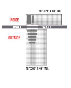 96" X 24" X 60" Tall Inside 96" X 48" X 46" Tall Outside Dog Kennel Run