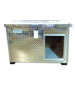 The Cube Diamond Plate Insulated Dog House 27" Tall