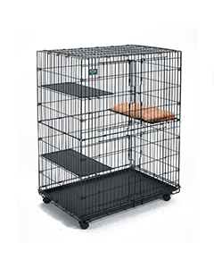 Collapsible Cat Playpen Black