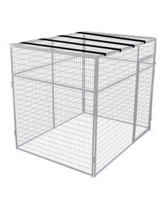 6' Long Dog Kennel Single Flat Roof Frame Bar