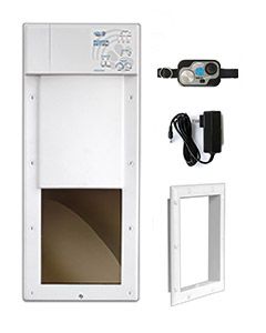 Large 12" X 16" Door Mounted Power Pet Door (WiFi & Pet Controlled) 