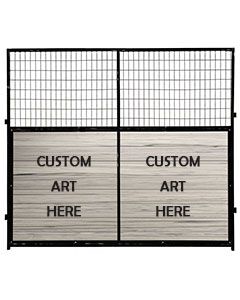 Single 8' X 7' Luxury Wire-Top Art-Bottom Wall Panel 