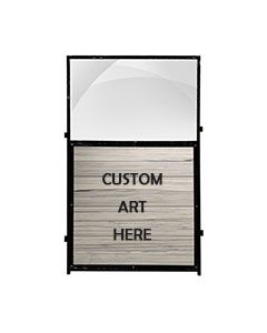 Single 4' X 7' Luxury Glass-Top Art-Bottom Wall Panel