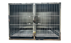 Large Modular Stainless Steel Cage Bank 