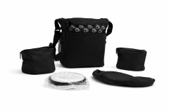 Portable Pet Travel Feeding Kit with Carry Bag, Collapsible Bowls, and Storage Pouches