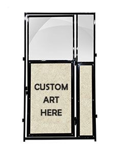 4' Luxury Glass-Top Art-Bottom Standard Door