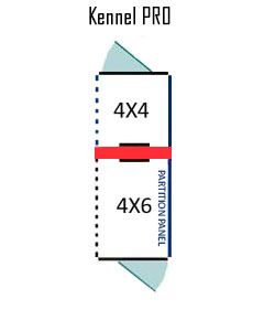 4' X 4' Inside 4' X 6' Outside Multiple PRO Dog Kennels ADDITIONAL STALLS