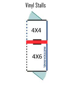  4' X 4' Inside 4' X 6' Outside Multiple Vinyl Dog Kennels ADDITIONAL STALLS