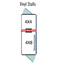  4' X 4' Inside 4' X 8' Outside Multiple Vinyl Dog Kennels ADDITIONAL STALLS