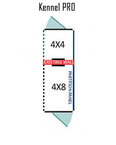 4' X 4' Inside 4' X 8' Outside Multiple PRO Dog Kennels ADDITIONAL STALLS