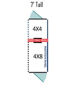 4' X 4' Inside 4' X 8' Outside Multiple 7' Tall Dog Kennels ADDITIONAL STALLS