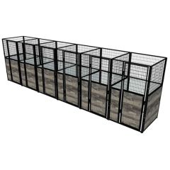 Multiple 4' X 4' Luxury Welded Wire Full Stall Suites x6