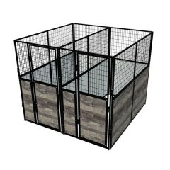 Multiple 4' X 8' Luxury Welded Wire Full Stall Suites x2
