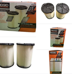 RIDGID Shop Vacuum Filter Replacement 2 Pack