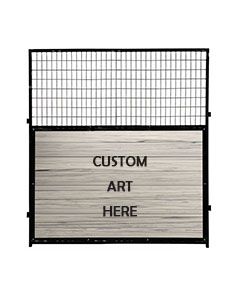 Single 6' X 7' Luxury Wire-Top Art-Bottom Wall Panel 