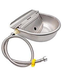 Stainless Steel Auto Water Bowl & Hose Hook Up