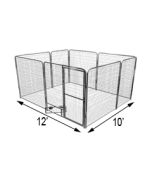 10' x 12' Basic Dog Kennel Pro (Galvanized)