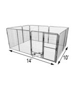 10' x 14' Basic Dog Kennel Pro (Galvanized)