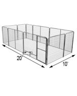 10' x 20' Basic Dog Kennel Pro (Galvanized)