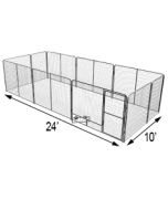10' x 24' Basic Dog Kennel Pro (Galvanized)