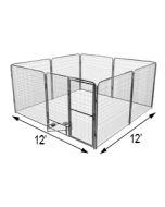 12' x 12' Basic Dog Kennel Pro (Galvanized)