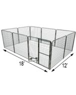 12' x 18' Basic Dog Kennel Pro (Galvanized)