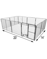 14' x 20' Basic Dog Kennel Pro (Galvanized)