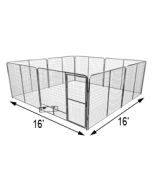 16' x 16' Basic Dog Kennel Pro (Galvanized)