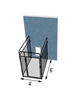 4' X 6' Three Sided Standard Dog Kennel