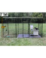 6' X 24' Ultimate 7' Tall Wire Kennel (Powder-coated)
