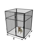 6' X 6' Basic 7' Tall Wire Kennel (Powder-Coated)
