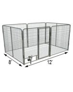 8' X 12' Basic Dog Kennel Pro (Galvanized)