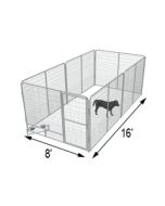 8' X 16' Basic Dog Kennel Pro (Galvanized)