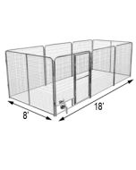8' X 18' Basic Dog Kennel Pro (Galvanized)